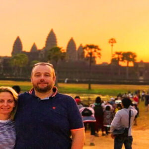 Couple Sunrise at Angkor Wat