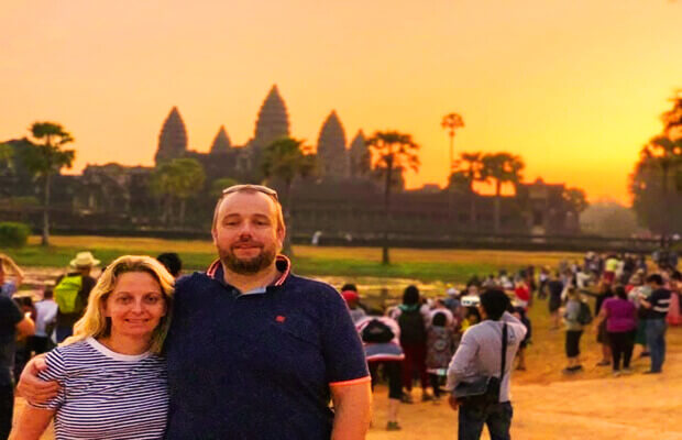 Couple Sunrise at Angkor Wat